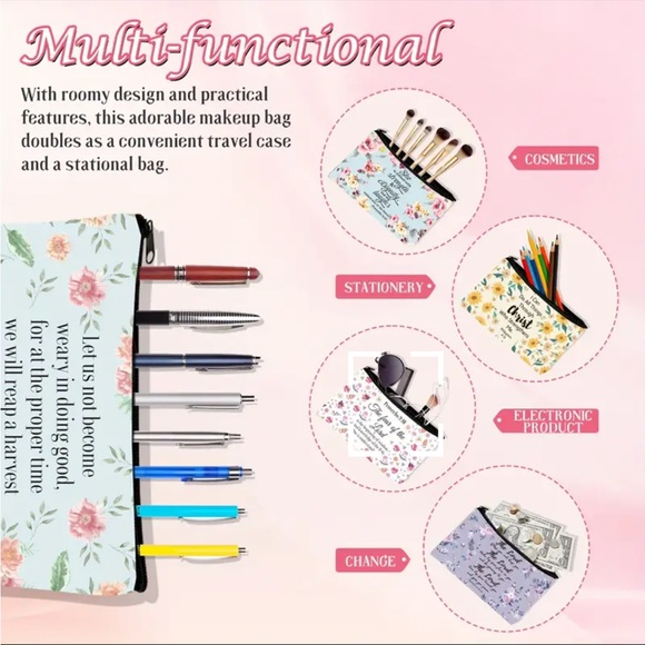 Inspirational Christian zipper pouch - Picture 2 of 7